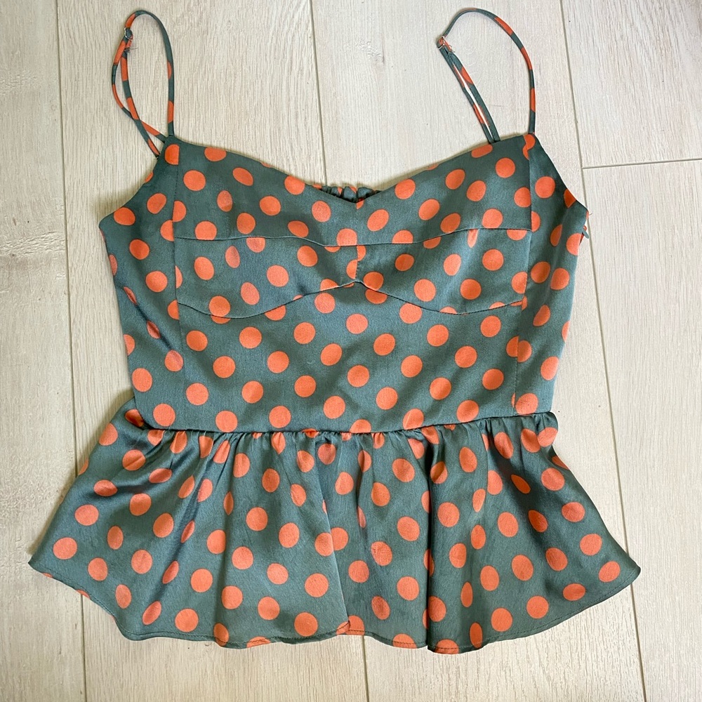 Polka dot Zara top size m